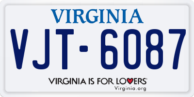 VA license plate VJT6087