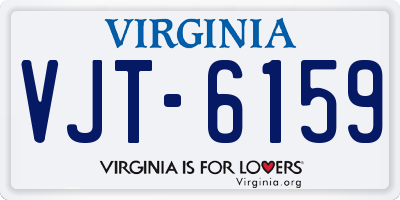 VA license plate VJT6159