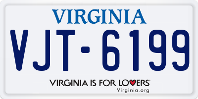 VA license plate VJT6199