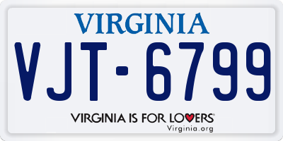 VA license plate VJT6799