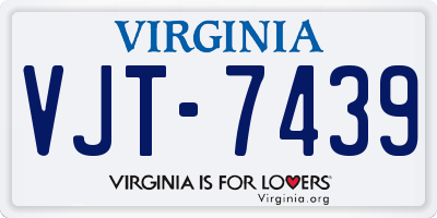 VA license plate VJT7439