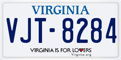 VA license plate VJT8284