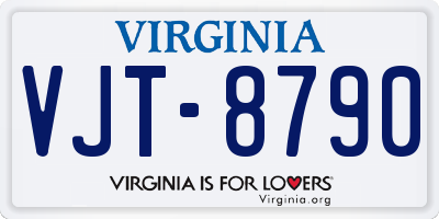 VA license plate VJT8790