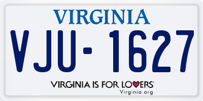 VA license plate VJU1627