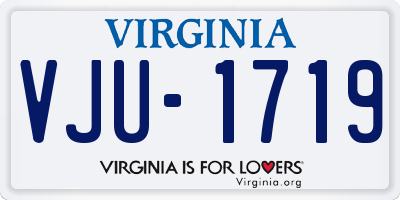 VA license plate VJU1719