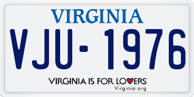 VA license plate VJU1976