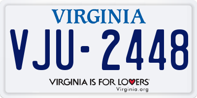 VA license plate VJU2448