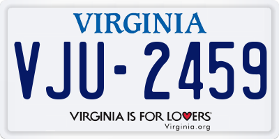 VA license plate VJU2459