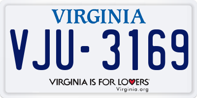 VA license plate VJU3169