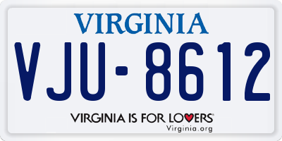 VA license plate VJU8612
