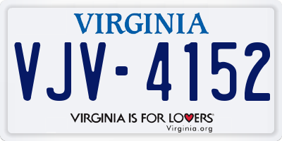 VA license plate VJV4152