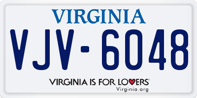 VA license plate VJV6048