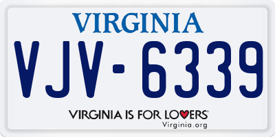 VA license plate VJV6339