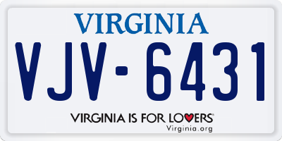 VA license plate VJV6431