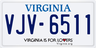 VA license plate VJV6511