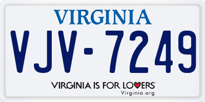VA license plate VJV7249