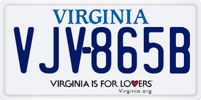 VA license plate VJV865B