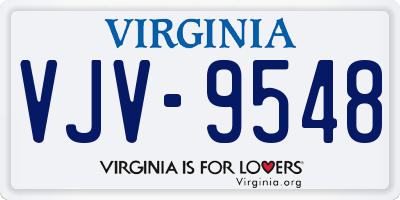 VA license plate VJV9548