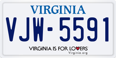 VA license plate VJW5591