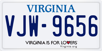 VA license plate VJW9656