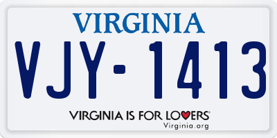 VA license plate VJY1413