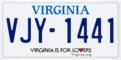 VA license plate VJY1441