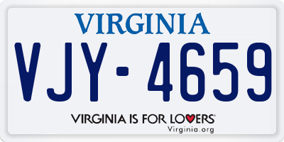 VA license plate VJY4659