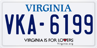VA license plate VKA6199