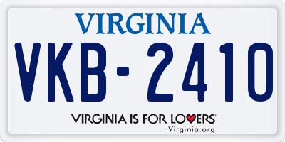 VA license plate VKB2410
