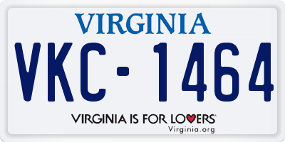 VA license plate VKC1464