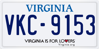 VA license plate VKC9153