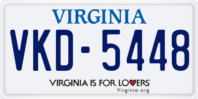 VA license plate VKD5448