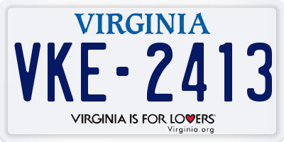 VA license plate VKE2413