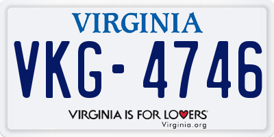 VA license plate VKG4746