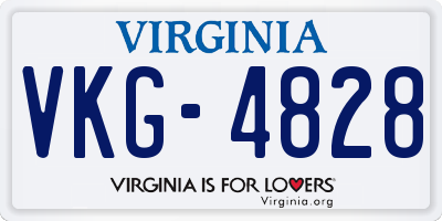 VA license plate VKG4828