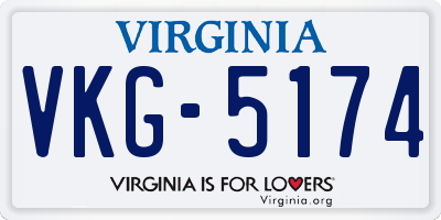 VA license plate VKG5174