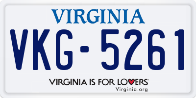 VA license plate VKG5261