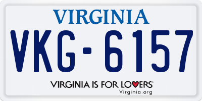 VA license plate VKG6157