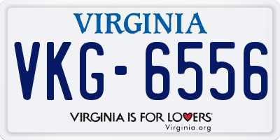 VA license plate VKG6556