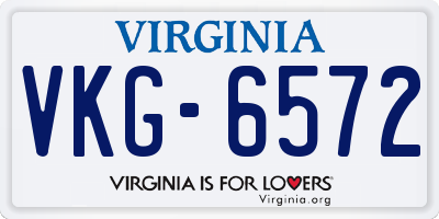VA license plate VKG6572