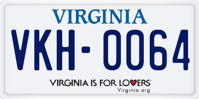 VA license plate VKH0064