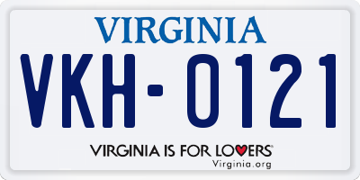 VA license plate VKH0121