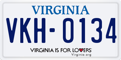 VA license plate VKH0134