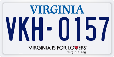 VA license plate VKH0157