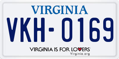 VA license plate VKH0169