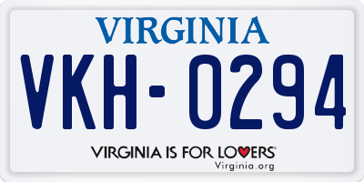VA license plate VKH0294