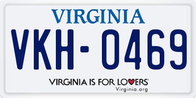 VA license plate VKH0469