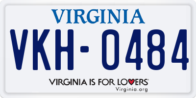 VA license plate VKH0484