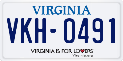 VA license plate VKH0491