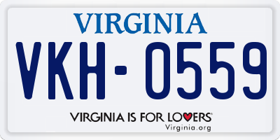 VA license plate VKH0559